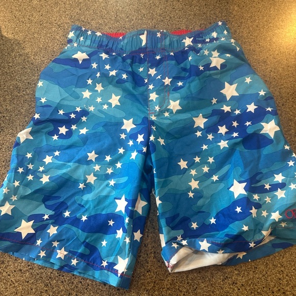 OP Red and White Mesh Shorts - Picture 1 of 3